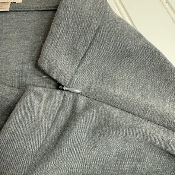 LOFT Gray Mini Skirt with Black Stripe - Picture 6 of 7